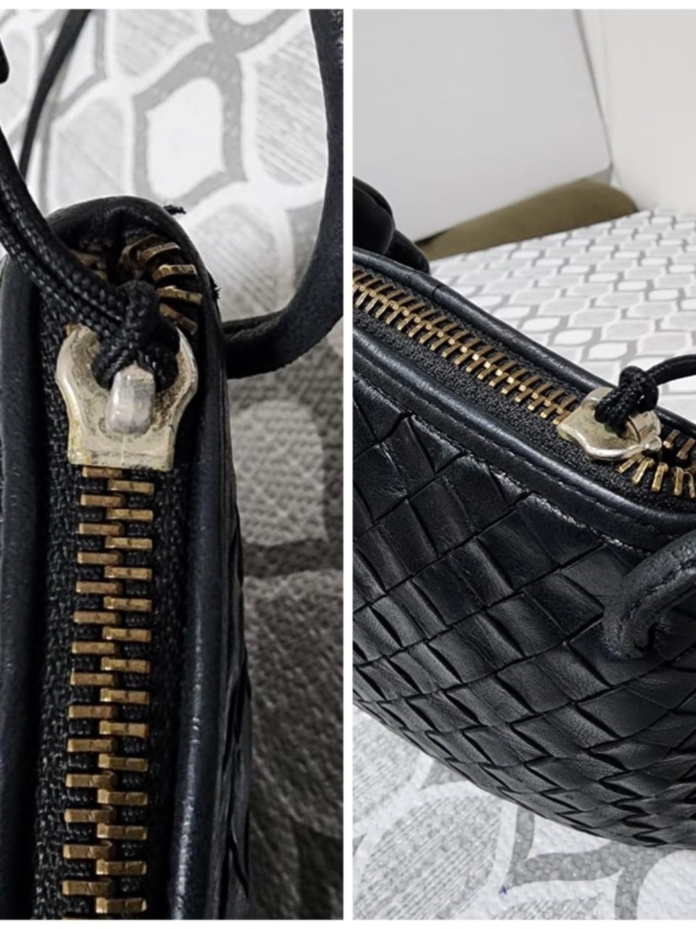 Authentic Bottega Veneta Vintage Intrecciato Nodini Crossbody Bag Black - Picture 5 of 12